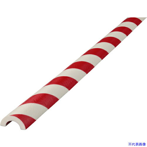 オレンジブック トラスコ中山　TRUSCOIWATA バンパープロ Rタイプ50 1M 赤/白 〔品番:BP9R-L1〕[ 注番:2209852]特長●支柱や配管などのR部に取り付けケガを防止、安全対策に役立ちます。●耐久性、耐衝撃に優れた...