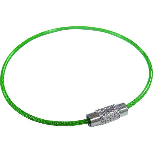 ■ニッサチェイン ビニコートキーワイヤー 緑 160mm 1PK=1個入り P1752(2242047)
