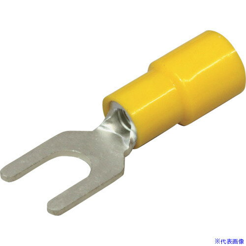 ■ニチフ 環境配慮形絶縁被覆付圧着端子 Y形(50P) TMEX3.5Y5RED(2263100)[送料別途見積り][法人・事業所..