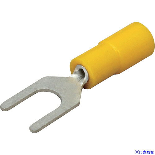 ■ニチフ 環境配慮形絶縁被覆付圧着端子 Y形(100P) TMEX0.3Y3.5NBLU(2263555)[送料別途見積り][法人・事..