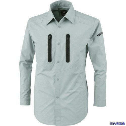 ■XEBEC 長袖シャツ1733−61−L モスグリーン 173361L(2265965)[送料別途お見積り][法人限定][掲外取寄]