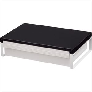 オレンジブック トラスコ中山　TRUSCOLIHIT 机上台＜幅390mm・引出し付＞ 黒 〔品番:A734124〕[ 注番:2269577]特長●モニター台として人気の590mm幅机上台引出し付と同じ高さの100mmタイプです。●引き出し付き机上台で机上の収納力をアップします。●小物がさらにスッキリ片付きます。用途●PCモニター台として。仕様仕様2●幅×奥行×高さ：390mm×250mm×100mm●耐荷重：15kg（等分布）●組立式（工具付）●引き出し有効内寸：幅335×奥行235×深さ74mm材質/仕上●本体：スチール●引出し：ABS樹脂●レール：硬質塩ビセット内容/付属品注意原産国（名称）中国JANコード4903419819224本体質量2000gオレンジブック トラスコ中山　TRUSCOLIHIT 机上台＜幅390mm・引出し付＞ 黒 〔品番:A734124〕[注番:2269577][本体質量：2000g]《包装時基本サイズ：420×270×168》〔包装時質量：2050g〕分類》オフィス・住設用品》オフィス家具》ファイルワゴン☆納期情報：メーカー取り寄品（弊社より発送）