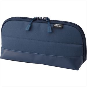 ■LIHIT ワイドオープンペンケース ネイビー A768811(2271284)[送料別途お見積り][法人限定][掲外取寄]