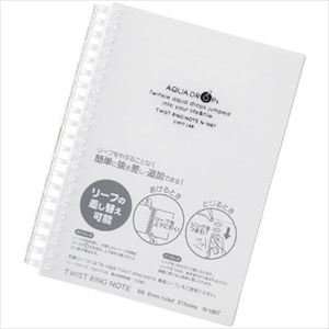 ■LIHIT ツイストノート＜厚型＞ 乳白 B6−21穴 N16671(2274332)[送料別途お見積り][法人限定][掲外取寄]