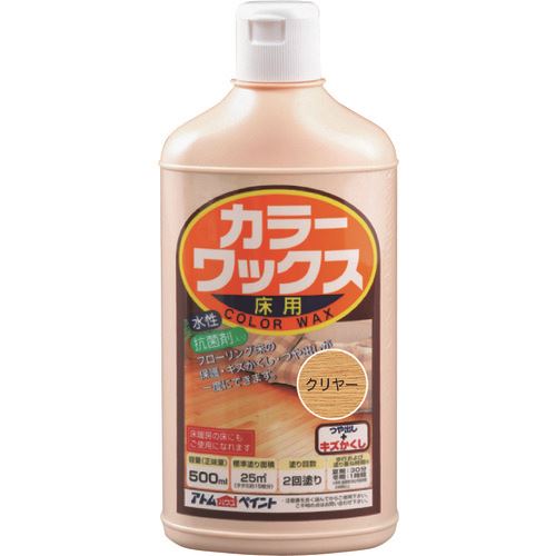 ■アトムペイント カラーワックス 500ML クリヤー 0000121180(2281711)×12[送料別途見積り][法人・事業所限定][外直送]