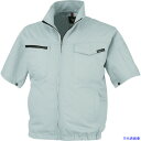 ■XEBEC 空調服制電半袖ブルゾンXE98013−61−5L モスグリーン XE98013615L(2281812)[送料別途お見積り...