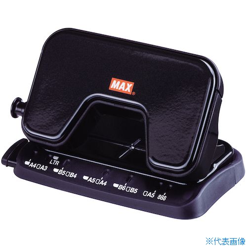 ■MAX 軽あけパンチ スクーバ(穴あけ15枚)ブラック DP90127(2290036)×10[送料別途お見積り][法人限定][掲外取寄]