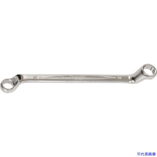 ■TONE 両口めがねレンチ(75°) 対辺寸法14×17mm M751417(2396308)