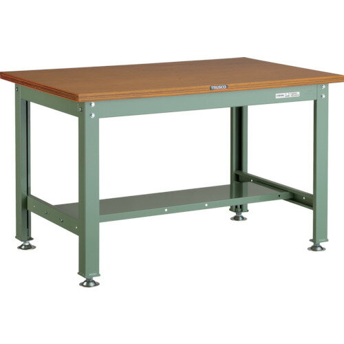 ■TRUSCO 中荷重作業台(1200kg)HW型 900X750XH740 基本タイプ グリーン色 緑 HW0975(GN)(2408970)[法人..
