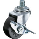 ■ハンマー ねじ込み旋回式ゴム車輪 65mm M12 ストッパー付 415A30R65(2425548)