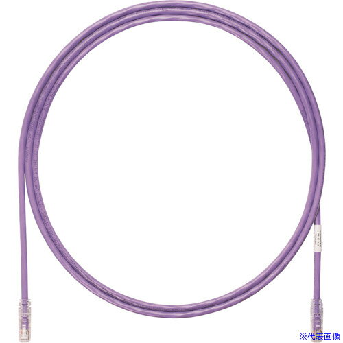 ■PANDUIT カテゴリ6A UTPパッチコード 24AWG単線 ケーブル径:Φ6.4mm 2m 紫 UTP6AX2...
