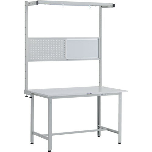 ■TRUSCO 軽荷重作業台(300kg)AE型 1200X750XH1948(全高) ツールハンガーフルセット付 ホワイト色 RAE1200THFSW(2486849)[法人限定][直送元]