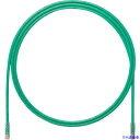 ■PANDUIT カテゴリ6A UTPパッチコード 24AWG単線 ケーブル径:Φ6.4mm 1m 緑 UTP6AX1MGR UTP6AX1MGR(249403...