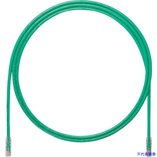 ■PANDUIT カテゴリ6A UTPパッチコード 24AWG単線 ケーブル径:Φ6.4mm 1.5m 緑 UTP6AX1.5MGR UTP6AX1.5MGR(2494075)×10[送料別途お見積り][法人限定][掲外取寄]