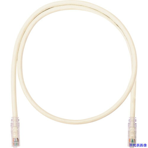 ■PANDUIT カテゴリ6A UTPパッチコード 24AWG単線 ケーブル径:Φ6.4mm 8m オフホワイ...