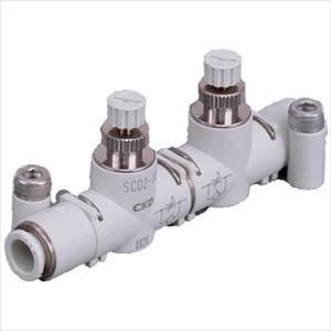 ■CKD インアウトスピードコントローラ ラインタイプ ワンタッチ継手付 SCD208H66(2519158)[送料別途お..