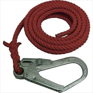 ■まつうら 介錯ロープ(吊り荷補助誘導用)12mmΦ×6m 赤 片側大口径フック付 KAISHAKUR1206RED(2542201)[法人限定][外直送元]