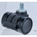 ■TRUSCO ねじ込み式重荷重用低床型 双輪キャスターダブルベアリング ナイロン車66mm THCN66BM20XP2.5(2555302)