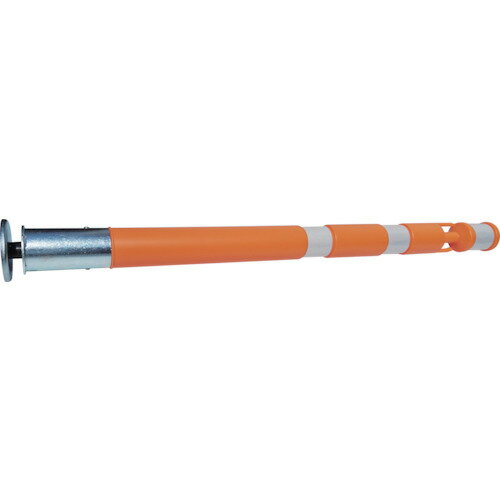 ■TRUSCO 敷き鉄板専用強力マグネット式ポール 80Φ×H800オレンジ/白 MGPORW(2564591)