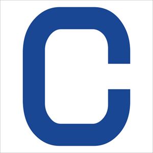 ■グリーンクロス カッティングステッカー 英字C 文字高100mm 青 6300008282(2565245)[送料別途お見積り][法人限定][外直送]