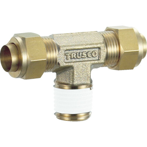 ■TRUSCO 配管継手 クイックシール継手 インサートレスチーズ Φ12 呼びR3/8 TSA1203T(2575825)