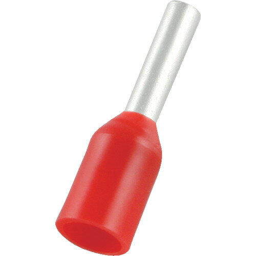 ■TRUSCO フェルール圧着端子 絶縁スリーブ付き 1−6 100個入 FT1006R(2577897)