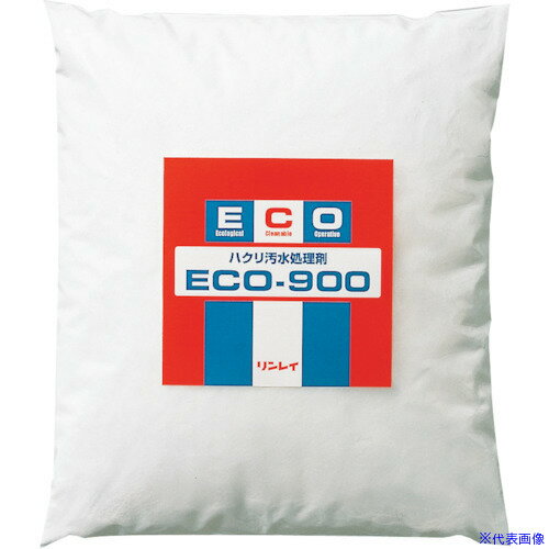 ■リンレイ 床用ワックスハクリ汚水処理剤 ECO-900 724030(2579231)×12[送料別途見積り][法人・事業所限定][外直送]