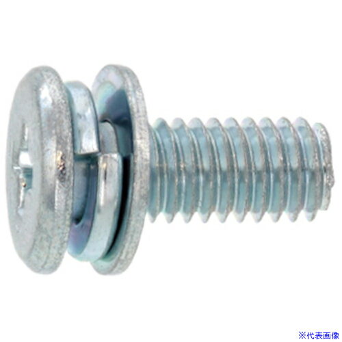 ■SUNCO 組込みねじ (+)スリムヘッドP＝4(鉄(または標準)・三価ホワイト) M4×8(1000本入) 1000A30400400..