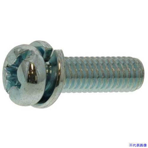 ■SUNCO 組込みねじ (+-)ナベP＝2(鉄(または標準)・クロメート) M6×16(350本入) 100002020060016002(2592664)[送料別途お見積り][法人限定][掲外取寄]