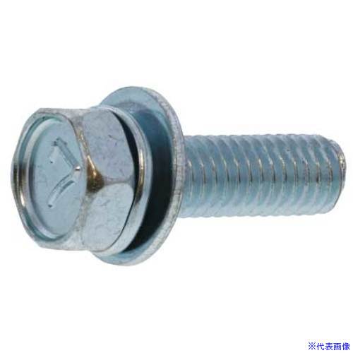 ■SUNCO 組込みねじ 7マーク アプセット P＝3(鉄(または標準)・三価ホワイト) M6×16(500本入) 100070030060016003(2594273)[送料別途お見積り][法人限定][掲外取寄]