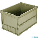 ■TRUSCO オリコン 薄型折りたたみコンテナ 50L OD色 TRO50BOD(2594768)