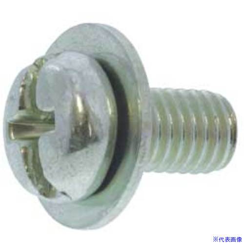 ■SUNCO 組込みねじ (+-)ナベP＝1(鉄(または標準)・三価ホワイト) M3×8(1500本入) 100002010030008003(2595829)[送料別途お見積り][法人限定][掲外取寄]