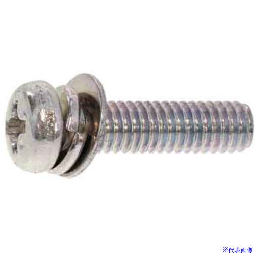 ■SUNCO 組込みねじ ピタック(+)ナベP＝4(黄銅・ニッケル) M3×8(3500本入) 1001P0040030008005(2609742)..