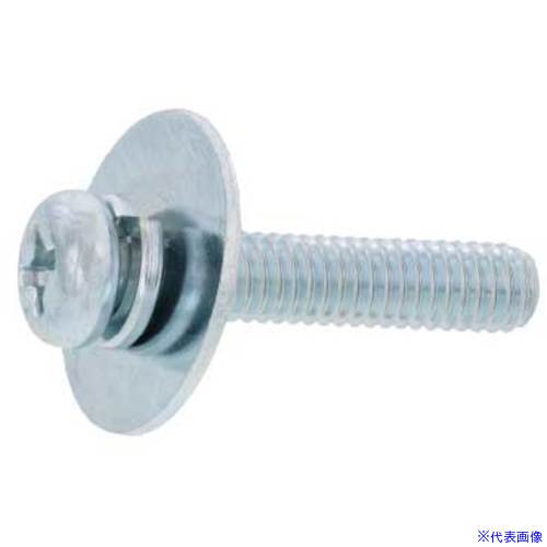 ■SUNCO 組込みねじ (+)ナベPD＝3 W径大(鉄(または標準)・三価ホワイト) M4×10(700本入) 100000W91408041003(2613396)[送料別途お見積り][法人限定][掲外取寄]