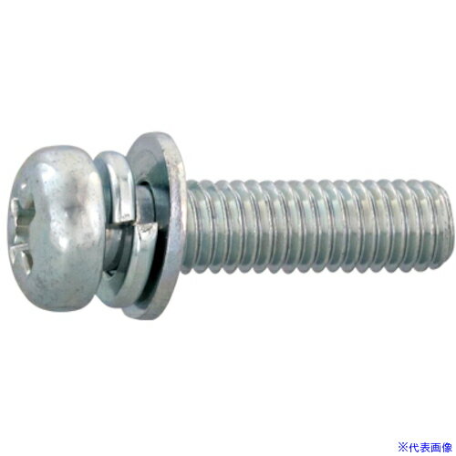 ■SUNCO 組込みねじ (+)ナベI＝3(鉄(または標準)・クロメート) M6×14(300本入) 100000130060014002(2624458)[送料別途お見積り][法人限定][掲外取寄]