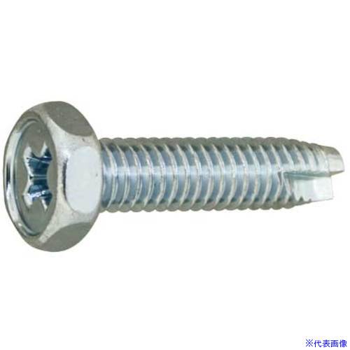 ■SUNCO 三価ホワイト (+)C1アプセット 4×12 (1200本入) 2200000A0040012003(2624893)[送料別途お見積り][法人限定][掲外取寄]