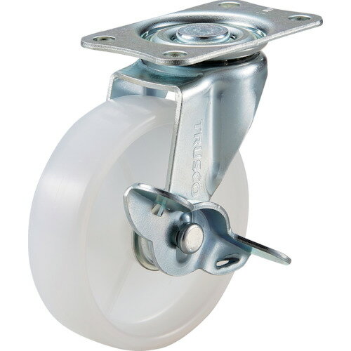 ■TRUSCO ルートバン・OCドーリー用自在ストッパー付キャスターφ75ナイロン車 TYE75NS(2637306)