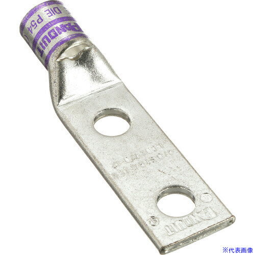 オレンジブック トラスコ中山　TRUSCOPANDUIT 銅製圧縮端子 2穴 電線サイズ AWG4/0 取付穴サイズ 9.5mm 取付穴間隔 25.4mm LCDX4/0−38D−X 〔品番:LCDX4038DX〕[ 注番:2678094]...