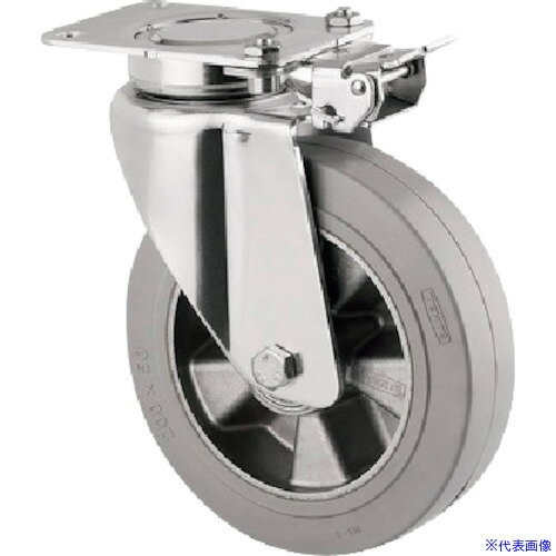 ■テンテキャスター 重荷重用高性能旋回キャスター”DELTA”(ゴム車・メンテナンスフリー) φ160 自在式(方..
