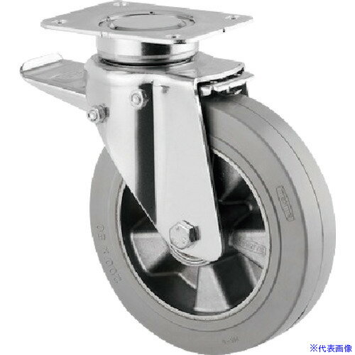 ■テンテキャスター 重荷重用高性能旋回キャスター”DELTA”(ゴム車・タイヤ痕レスタイプ・メンテナンスフ..