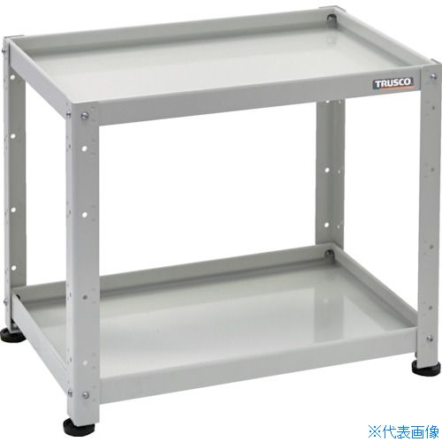 ■TRUSCO 小型ボルト式棚 バーディワゴンラック型 600X400 2段 ホワイト BDWR662W(2721013)