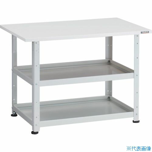 ■TRUSCO 小型ボルト式棚 バーディワゴンラック型 750X500 天板付 ホワイト BDWR772TW(2721031)