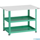 ■TRUSCO 小型ボルト式棚 バーディワゴンラック型 750X500 天板付 ヤンググリーン BDWR772TYG(2721035)
