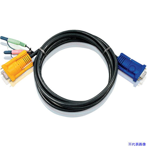 ■ATEN 1.8m ビデオKVMケーブル(オーディオコネクター付属) 2L5202A1(2723181)[送料別途お見積り][法人限定][掲外取寄]