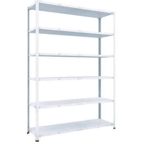 ■TRUSCO 軽量150型中棚ボルトレス棚 W1500XD450XH2100 6段 TLA75S16(2833077)[法人限定][直送元]