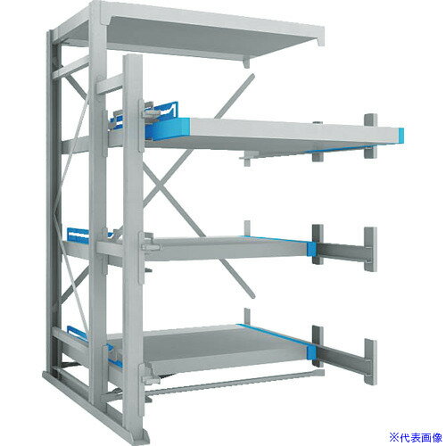 ■TRUSCO フルスライダーラック スライド3段 スチール板付 連結 NSFP213R(2869951)[送料別途お見積り][..