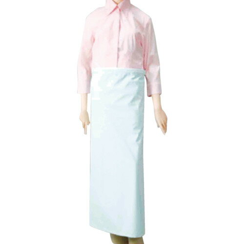 ■okamoto ニュータッチエプロン 腰下 ホワイト 着丈90cm 780K(2978954)