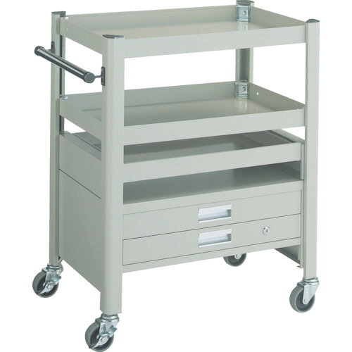 ■TRUSCO コンビネーションワゴン 643X427XH880 スライド棚付 TCW81C3(3015165)