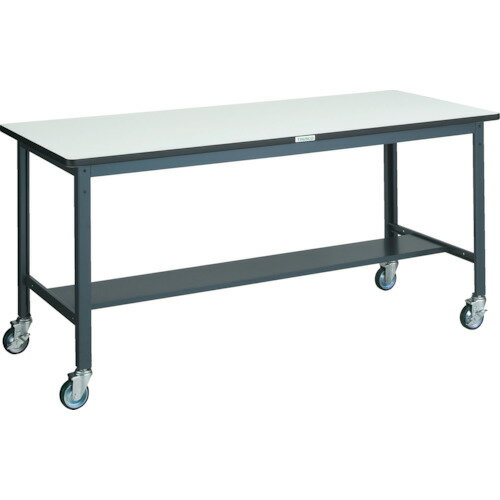 ■TRUSCO 中荷重作業台(250kg)AEW型 1800X900XH846 φ100ウレタンキャスター付 ダークグレー色 AEWS1890CU100(3031624)[法人限定][直送元]