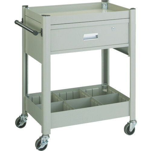 ■TRUSCO コンビネーションワゴン 643X427 1段引出・仕切板付 TCW81BD(3047474)